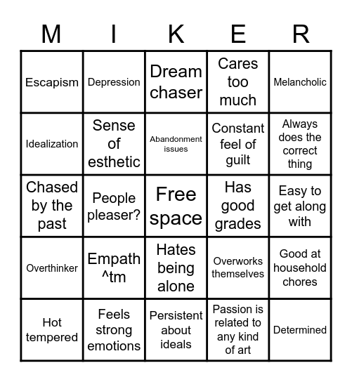 >_< Bingo Card