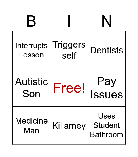 Illa BINGO Card