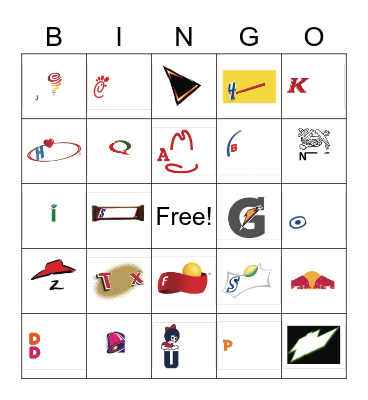 Food Logo Bingo Card