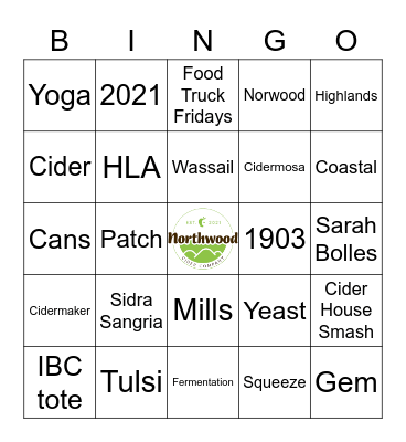 NCC bingo Card