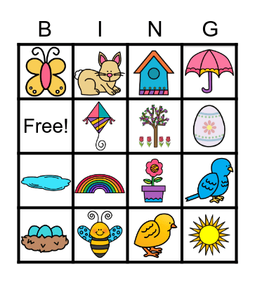 Spring Bingo Card