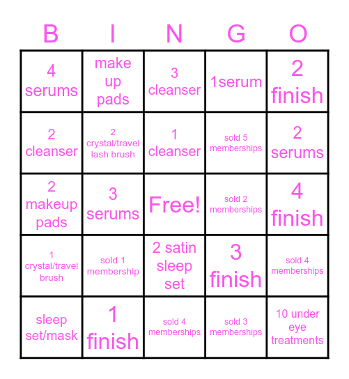 Deka Bingo Card