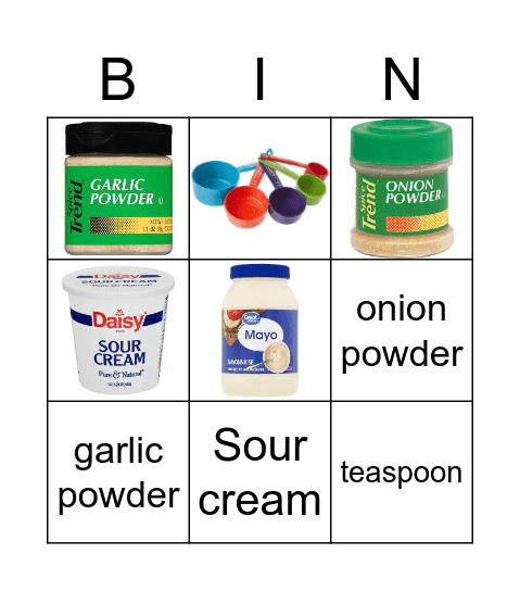 Dill Weed Bingo Card