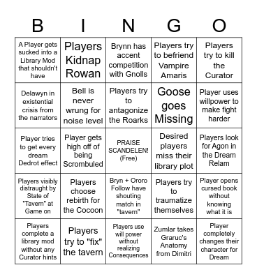 DREAM CAST BINGO v1 Bingo Card