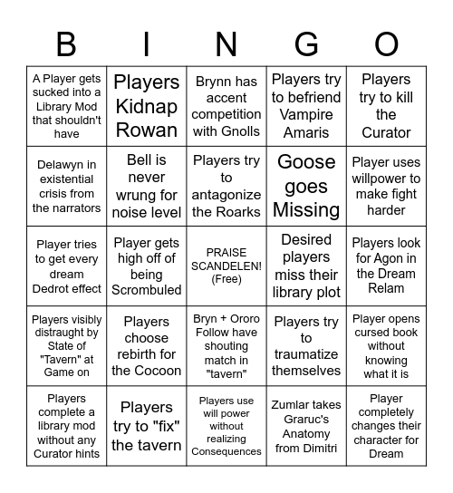 DREAM CAST BINGO v1 Bingo Card