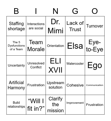 Lessons Applied! Bingo Card