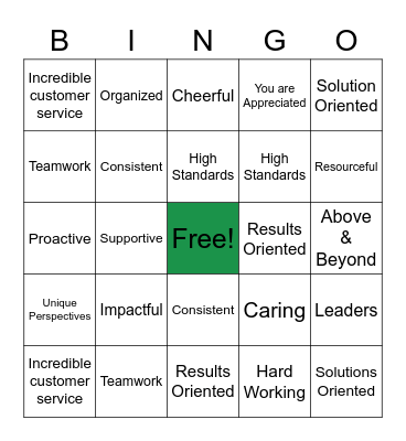 BST Appreciation Day Bingo Card