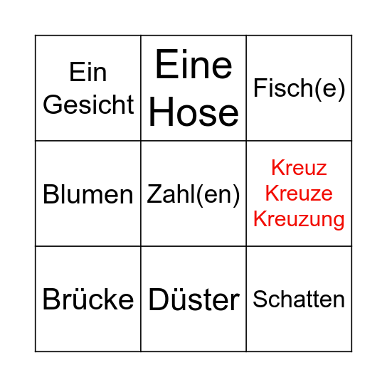 Cover Bingo Card