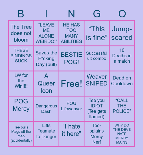 itsBubbleTeeTV Bingo Card