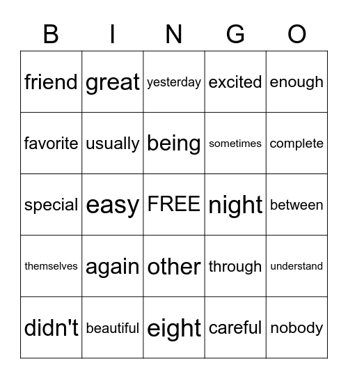 high-frequency-words-bingo-card