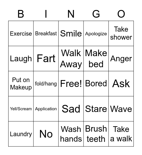 ADL's Bingo Card