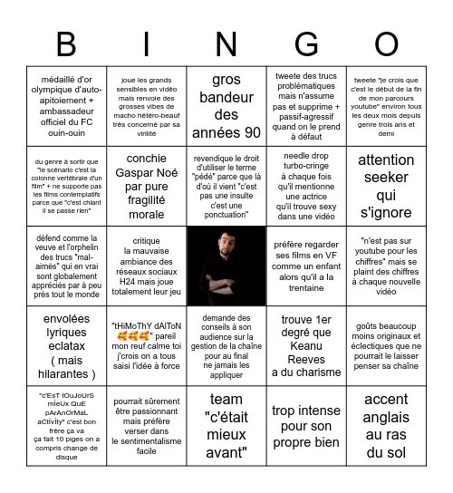 Antony Pazzona Bingo Card