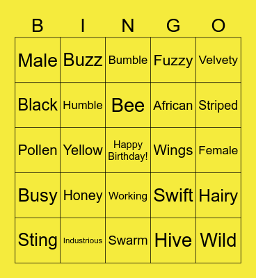 Debra's Birthday Bash! Bingo Card