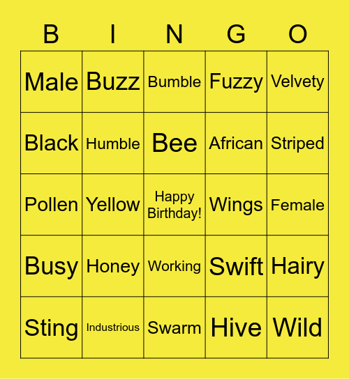 Debra's Birthday Bash! Bingo Card