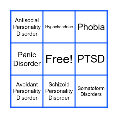 Clinical Psychology Bingo! Bingo Card