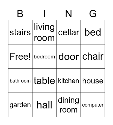 The old house Bingo Card