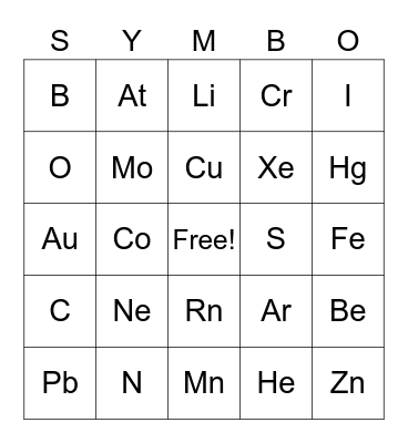 SCIENCE 8 Bingo Card