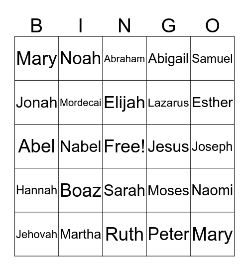 Imitate their Faith Bingo Card