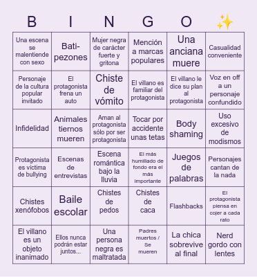 Clichés Bingo Card