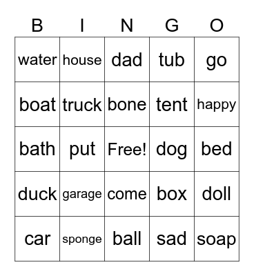 PF 500 Bingo Card