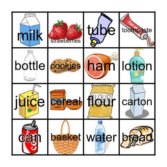 Star 2-5 lesson 3 Bingo Card