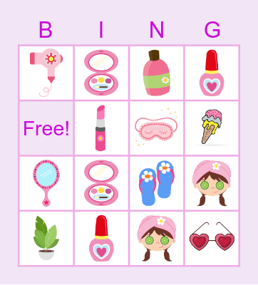 SPA PARTY BINGO Card