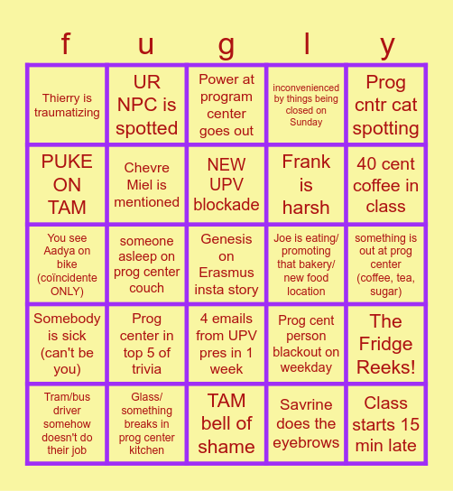 OCCITANIE BINGO COMEON NOW Bingo Card