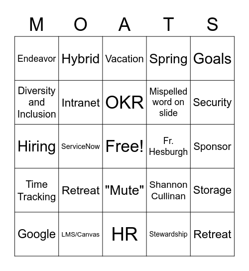 Bingo Card