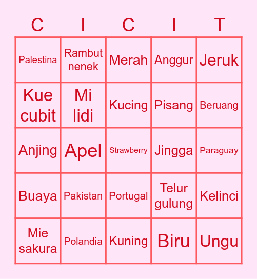 Main Bareng Koko Cece! Bingo Card