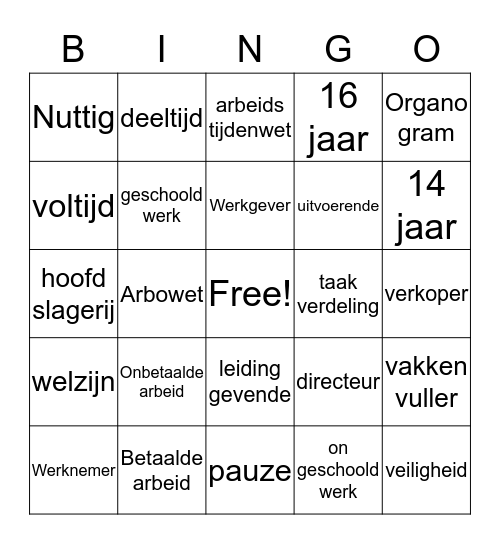 Waarom werk jij Bingo Card