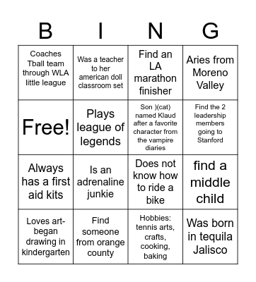 Ed 171 Bingo Card