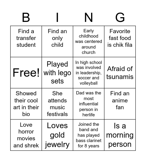 Ed 171 Bingo Card