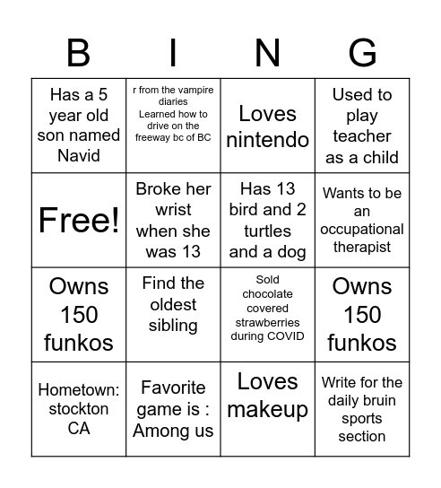 Ed 171 Bingo Card