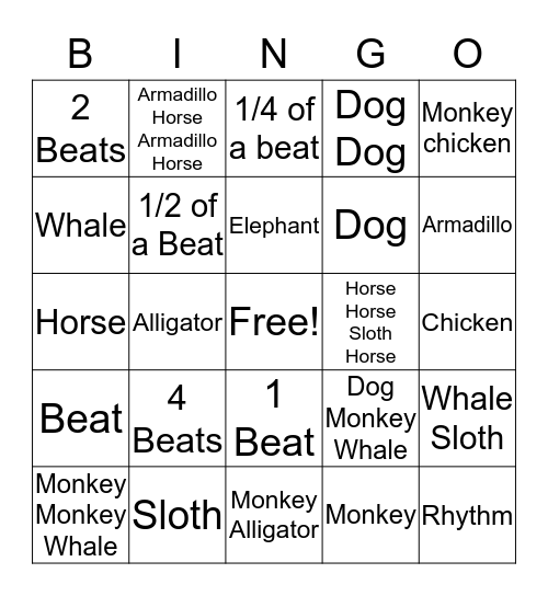 Music Review Bingo Card
