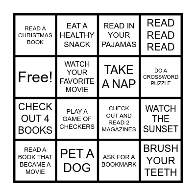 TEEN BINGO Card