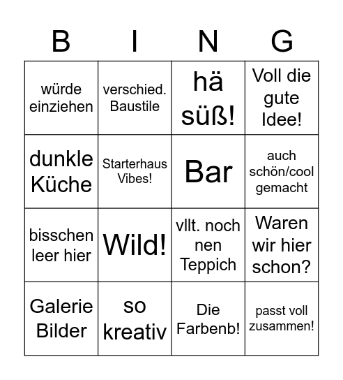 Niggo Shell Tour Bingo Card