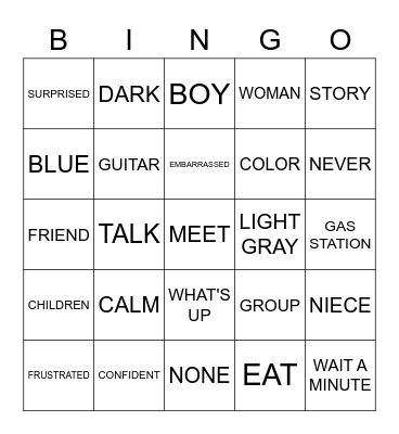 ASL 1 REVIEW (UNITS 1-6) Bingo Card