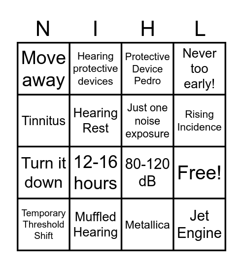 Noise-Induced Bingo! Bingo Card