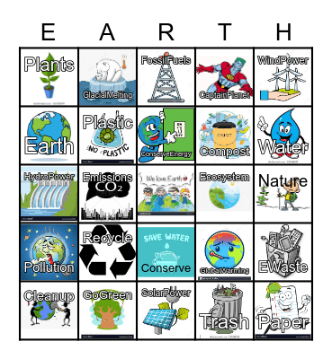 Earth Day Bingo Card