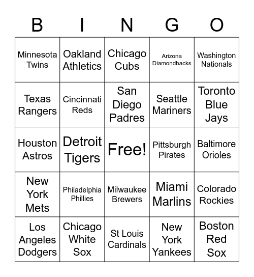 Let's Play Ball Bingo Card