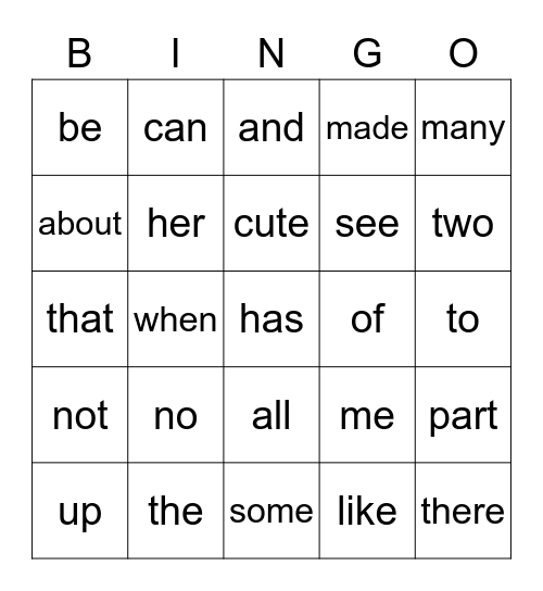 Bingo Card