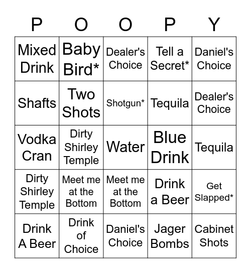 Daniel Birthday Bingo Card