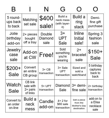 KS Team Bingo Weekend Bingo Card