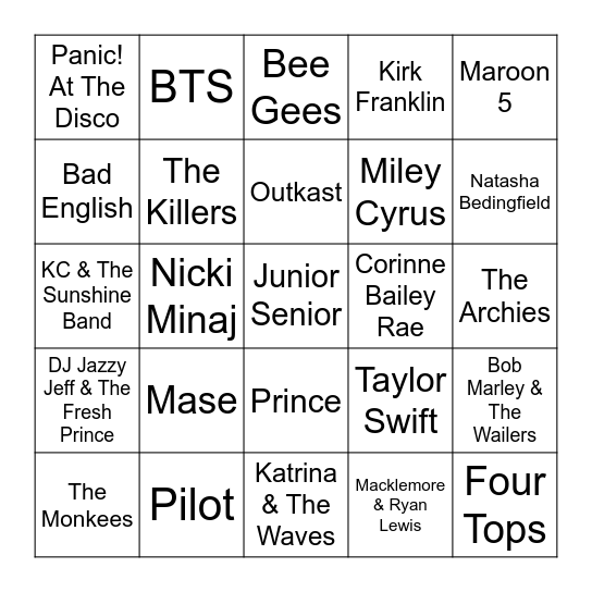 Game1 Bingo Card