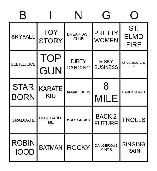 THE MOVIES- FLYNN LAW Bingo Card