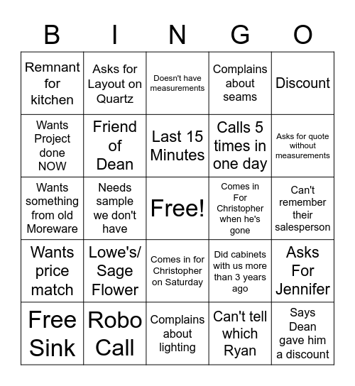 AG&C BINGO Card