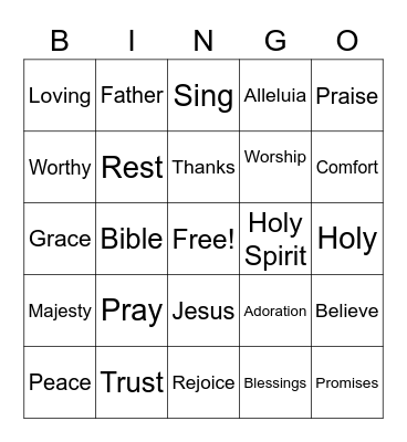 HE IS WORTHY Bingo Card