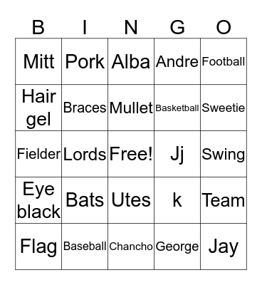 Jj's birthday bingo Card