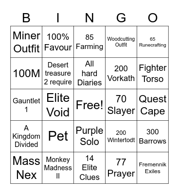 Alonzo Bingo Card