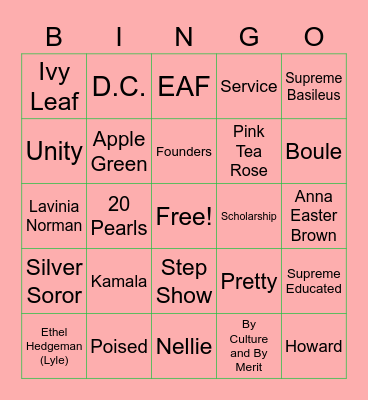 SCRC Bus Trip Bingo Card